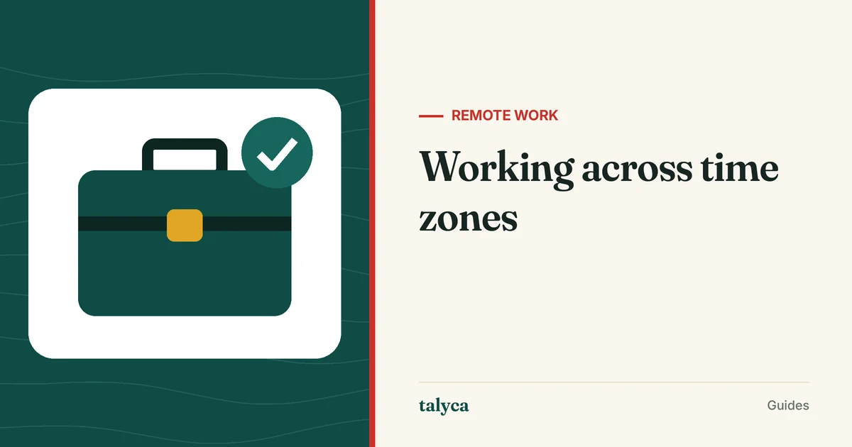 Illustration: Working across time zones