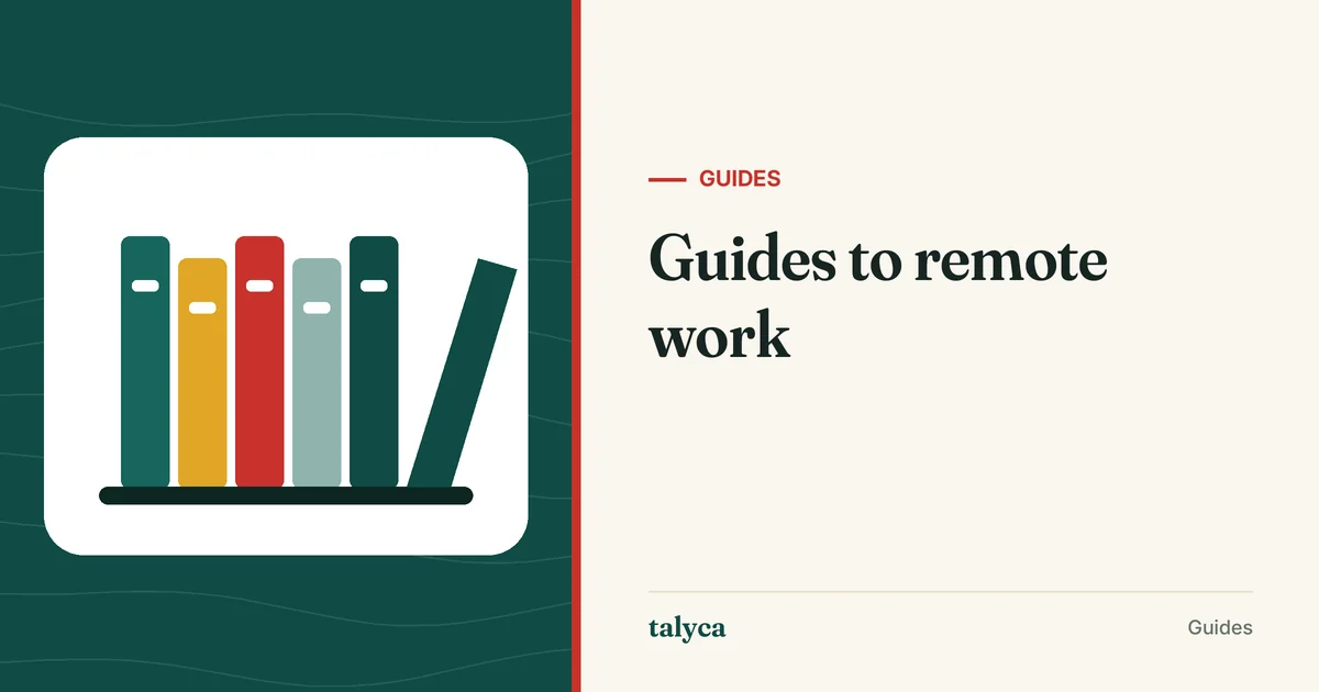 Illustration: bookshelf – guides to remote work in Canada